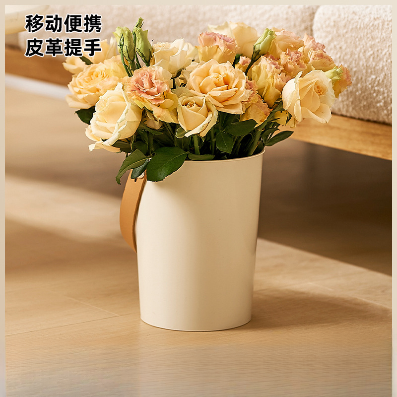 醒花桶家用透明法式深水花瓶鲜花