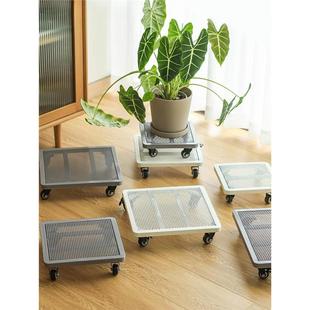 家用可移动托盘置物架拉货搬运平板小型拖车家具花盆推拉小乌龟车