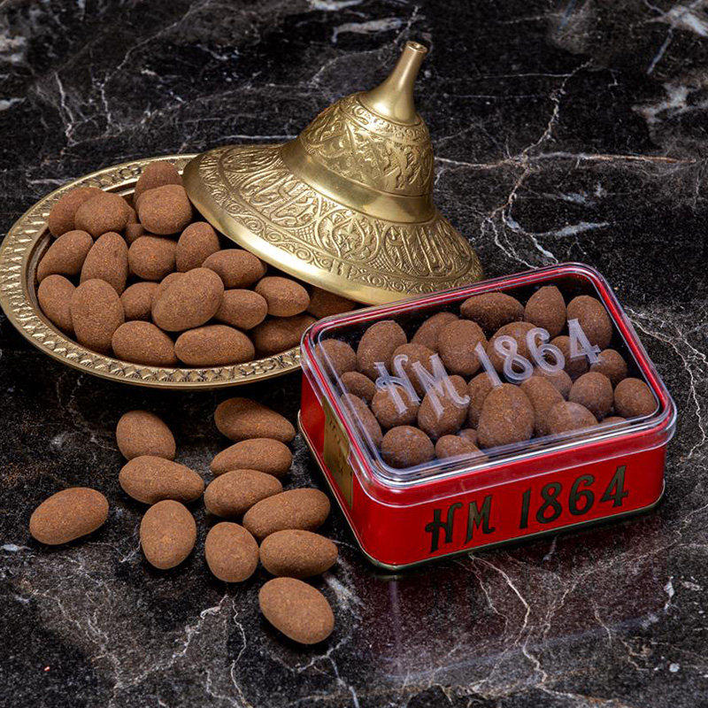 Hafiz mustafa1864土耳其肉桂杏仁巧克力豆糖果送朋友高档零食