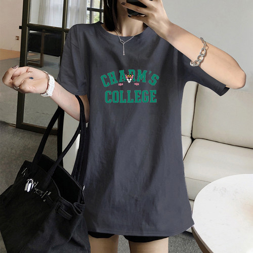 2022年夏季新款灰色短袖t恤女