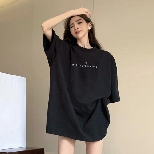 oversize美式短袖纯棉t恤女夏季