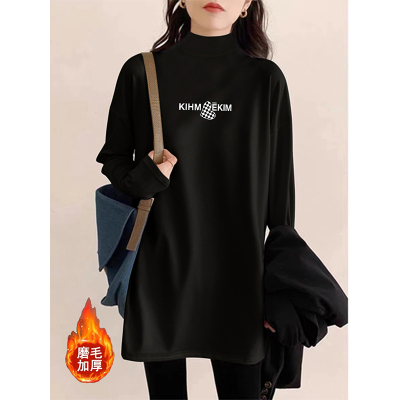 半高领黑色打底衫女秋冬卫衣内搭