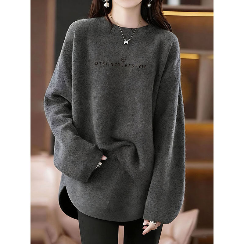 设计感中长款遮屁股T恤女宽松