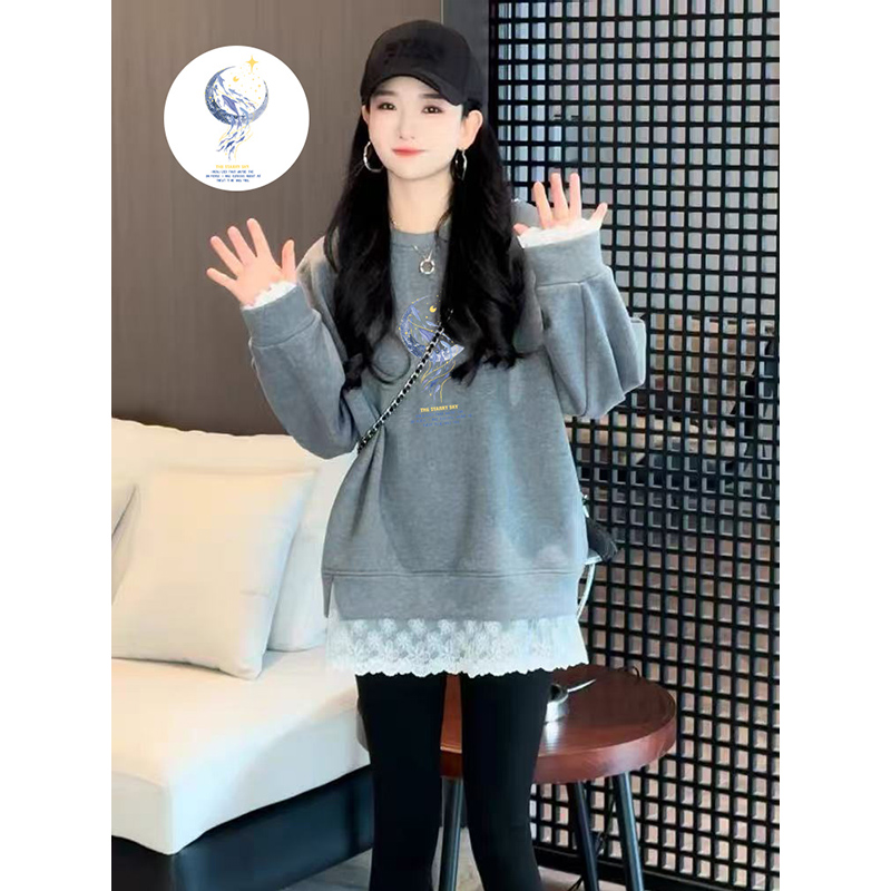 中长款长袖T恤女秋冬德绒打底衫