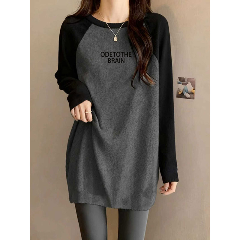 遮屁股T恤女纯棉长袖圆领打底