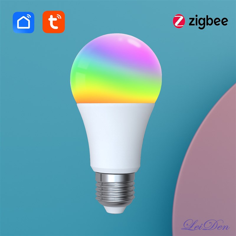Tuya涂鸦智能球泡灯E27t语音控制A60远程定时调光RGBCW白光暖光