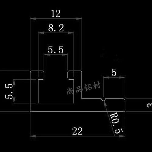 12*9.5带肩导轨感应器安装槽 光电轨道 传感器导轨 F型铝型材滑轨