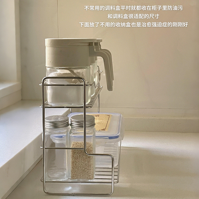 厨房调料架厨房多功能置物架2025新款台式高端碳钢免打孔小尺寸