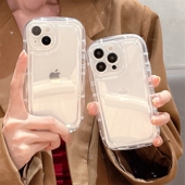 简约纯色透明适用苹果14pro手机壳iphone13promax硅胶软12mini防摔14plus保护套11女16max 15高级感8plus se3