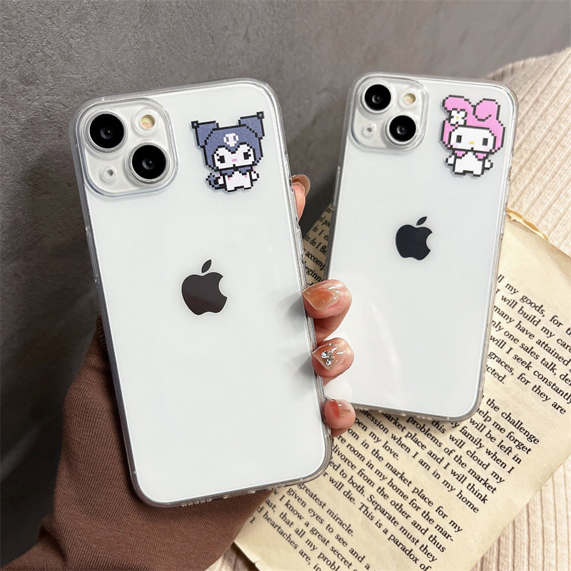 趣味库洛米卡通美乐蒂适用苹果14plus手机壳iphone13promax透明16max软壳15防摔女se3闺蜜12mini/11全包硅胶7
