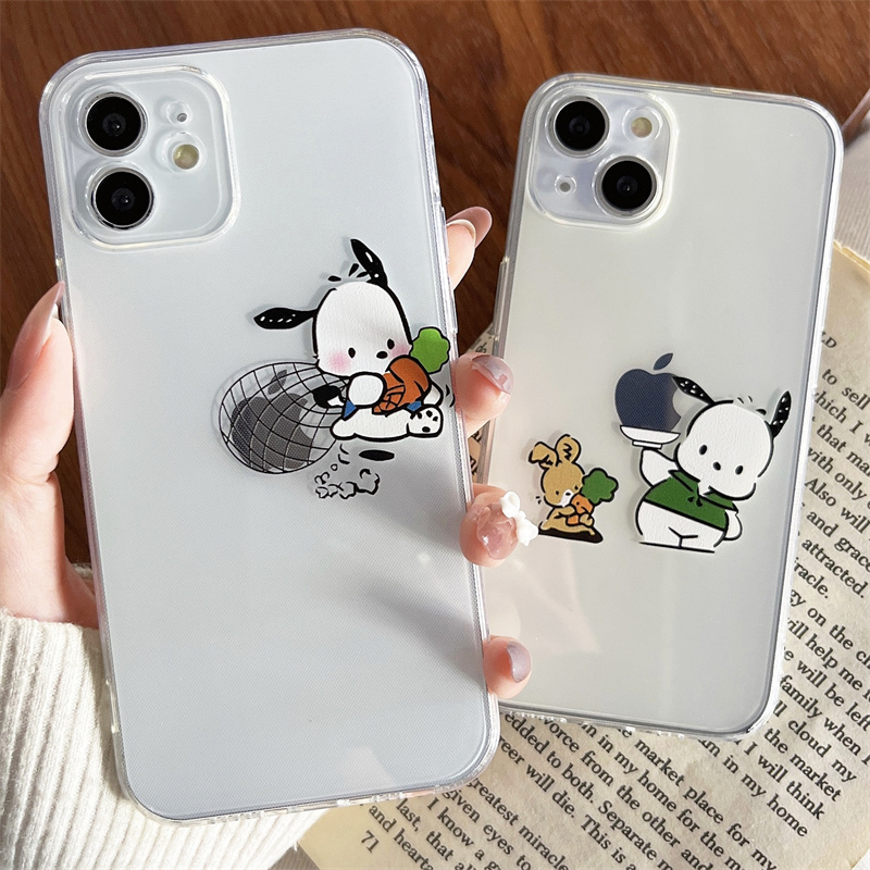 卡通可爱帕恰狗适用苹果13promax手机壳iphone12情侣15软壳16max透明硅胶女14pro防摔外壳6s/8plus/7全包se30