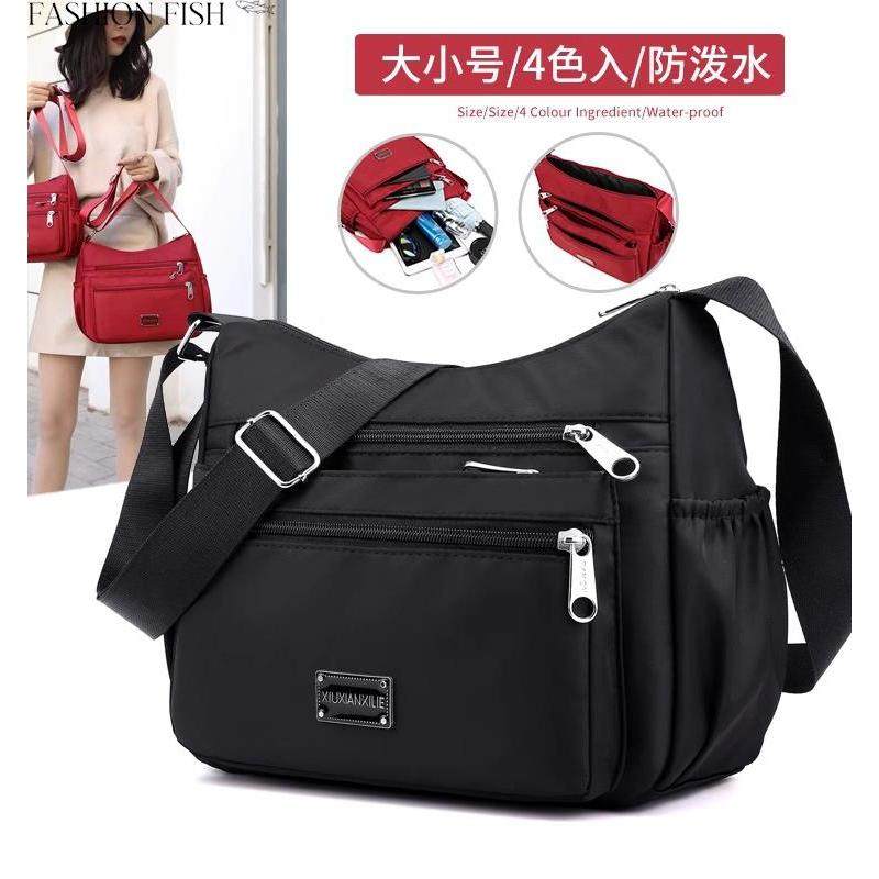 帆布包女2024新款牛津布单肩斜挎包中老年大容量生意包女士妈妈包