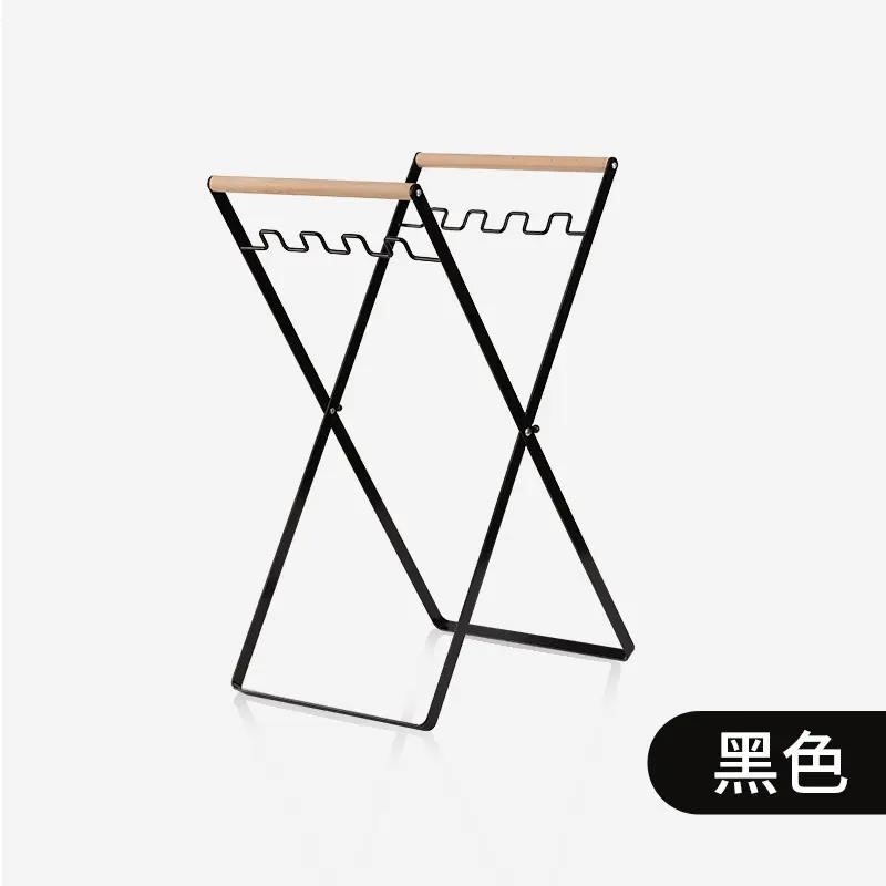 高颜值家用折叠垃圾架不锈钢厨房垃圾桶户外露营便携式不挑垃圾袋