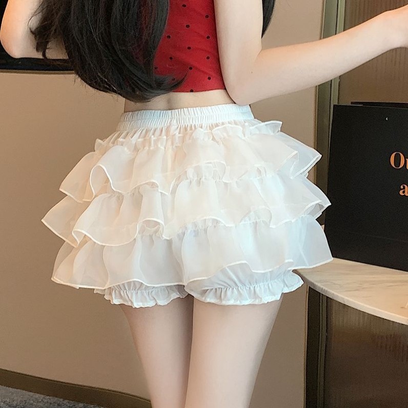 裙撑日常微蓬大码女装南瓜裤裙撑蛋糕裙防走光多层蓬蓬裙可爱打底图片