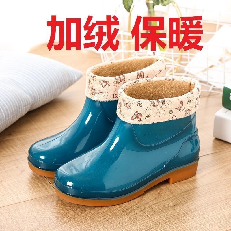 出口批发劳保女士雨鞋短筒雨靴半统防滑厨房厨师工作胶鞋低帮水鞋