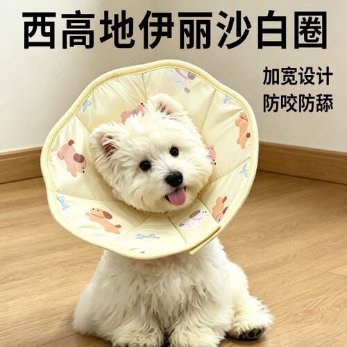 西高地伊丽莎白圈专用小型犬绝育项圈术后保护吃饭防舔防咬剪指甲