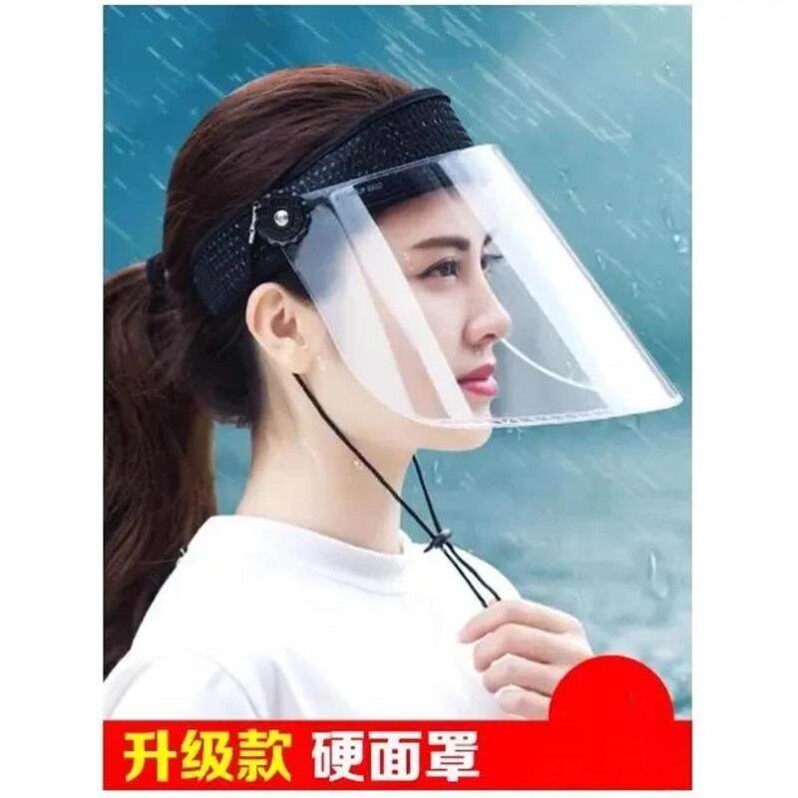 防晒女男骑车遮阳帽夏天摩托电瓶车空顶透气帽子防风挡雨太阳帽