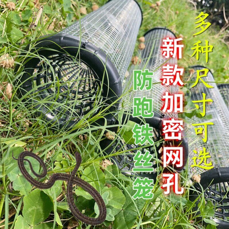 加密双倒须蛇铁笼长筒鱼虾黄鳝辣条防跑神器笼镀锌防锈只进不出