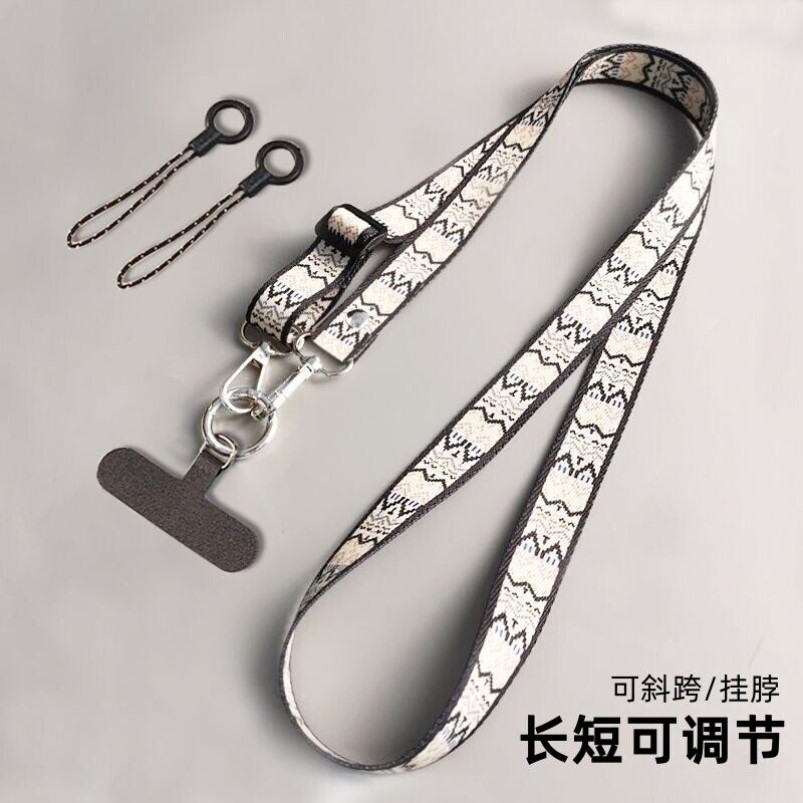 手机挂绳长款宽带复古民族风花纹手机绳挂链女款高端创意挂件挂绳