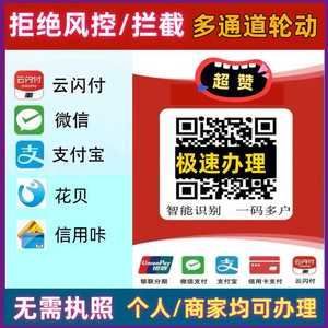 个人远程异地商家收款码全国防风控大额线上微商实体店单收钱码H5