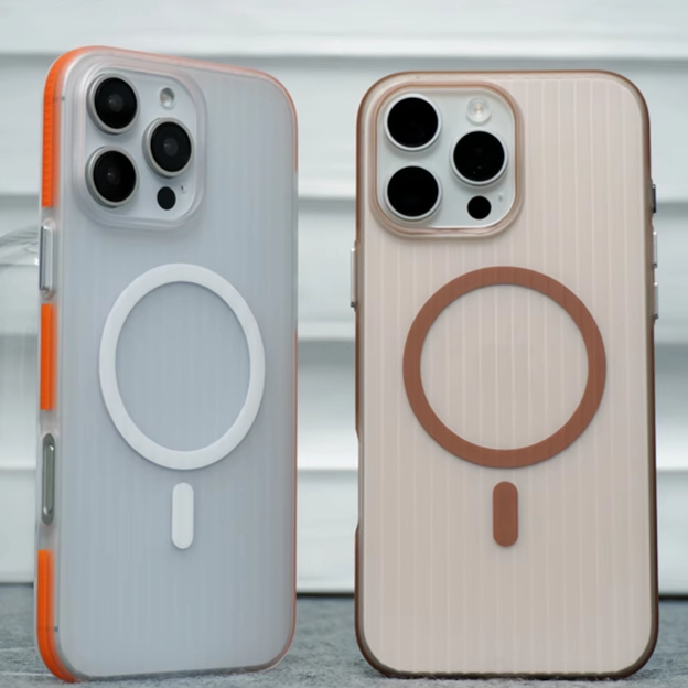 趣玩好物 防滑瓦楞磁吸手机壳iPhone16promax薄磨砂保护壳s25ultra简约透明适用于小米/华为vivo/oppo