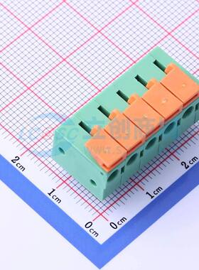 弹簧式接线端子JL142R-50805GA1 弯插,P=5.08mm 1x5P 绿色