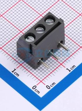 螺钉式接线端子971-T-DS/03 弯插,P=5mm 1x3P 直插 灰色