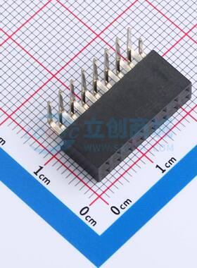 排母 DS1024-2x8R2 弯插,P=2.54mm 2x8P 方孔 电子元器件配单