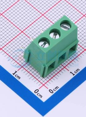 螺钉式接线端子MX128R-5.0-03P-GN01-Cu-Y-A 弯插,P=5mm 1x3P绿色