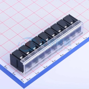 7.62 插件7.62mm 带盖板 直针 栅栏式 1x9P 接线端子KF28S