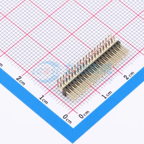 排针 X1321WR-2x20J-C40D18 弯插,P=1.27mm 2x20P 方针 原装正品