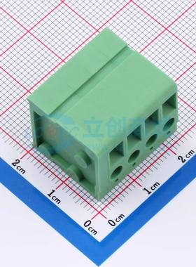 螺钉式接线端子DB105V-5.0-4P-GN-S 插件,P=5mm 1x4P 直插 绿色