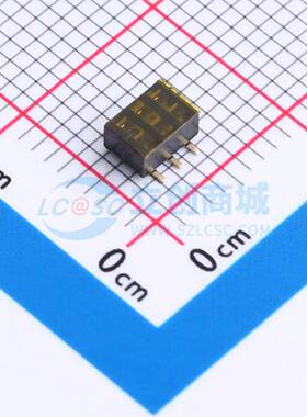排母 F321-1203A0CMUB4 SMD,P=1.27mm 2x3P 方孔 电子元器件配单
