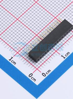 排母 B127N01-0B15P51-H43C24 插件,P=1.27mm 1x15P 方孔 电子元