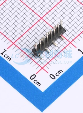 排针 PZ1.27-UL2D-8A SMD,P=1.27mm(交错脚) 1x8P 方针 原装正品