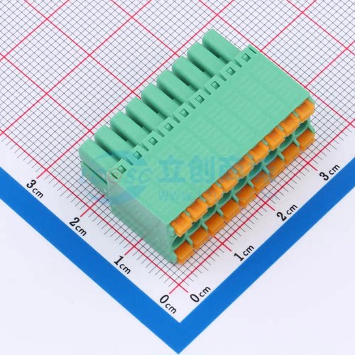 插拔式接线端子MX15EDGKNH-3.5-2*09P-GN01-Cu-A P=3.5mm 2x9P 插
