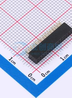 排母 B127M01-0B30P51-H43C24 插件,P=1.27mm 2x15P 方孔 电子元