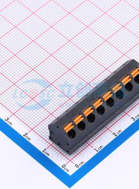 弹簧式接线端子DB252-5.0-8P-BK 插件,P=5mm 1x8P 黑色