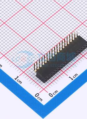 排母 X1321FR-2x17-C43D24 弯插,P=1.27mm 2x17P 方孔 电子元器件