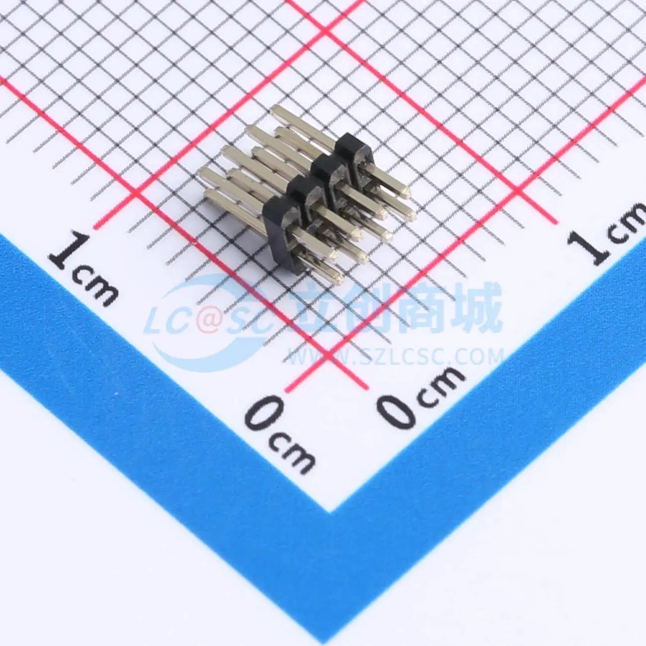 排针 HX PZ-127WV-2x4P 插件,P=1.27mm 2x4P 方针 原装正品 - 实物图