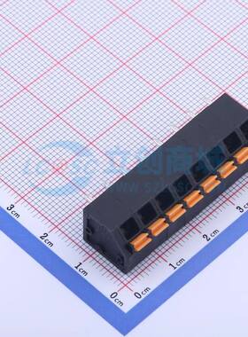 弹簧式接线端子KFM736L-5.0-8P 插件,P=5mm 1x8P 黑色