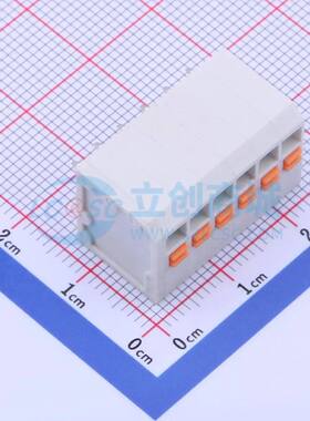 弹簧式接线端子KF239-3.5-6P 插件,P=3.5mm 1x6P 白色