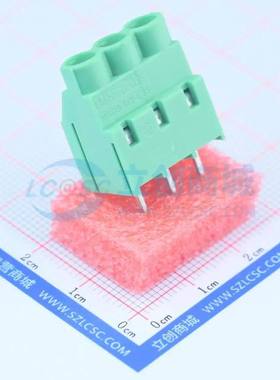 螺钉式接线端子1714968 插件,P=6.35mm 1x3P 直插 绿色