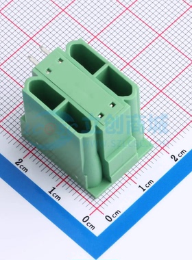 插拔式接线端子DB2ERHM-3.5-2*2P-GN 弯插3.5mm 2x2P 板端/插座-