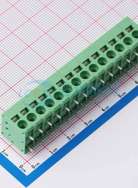 弹簧式接线端子MX205R-5.0-14P-GN01-Cu-A 插件,P=5mm 1x14P绿色