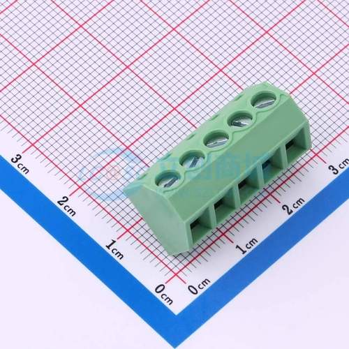 螺钉式接线端子DB127S-5.0-5P-GN-S 插件,P=5mm 1x5P 直插 绿色