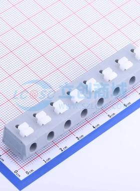 弹簧式接线端子KF202-10.0-8P 插件,P=10mm(交错脚) 1x8P 灰色