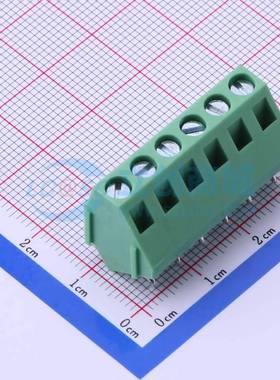 螺钉式接线端子DB103-5.0-6P-GN-S 插件,P=5mm 1x6P 直插 绿色