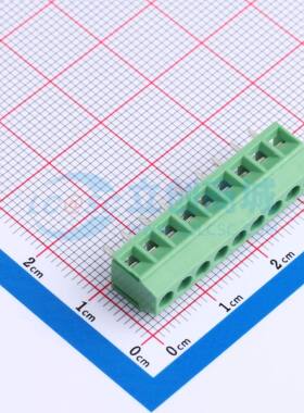 螺钉式接线端子DB125-3.5-9P-GN-S 插件,P=3.5mm 1x9P 直插 绿色