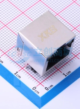 以太网连接器 X12ADAB1A3DY1027弯插 RJ45插座 带LED